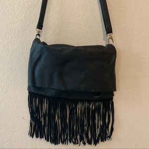 Black Free People (mostly) Vegan Leather Bag